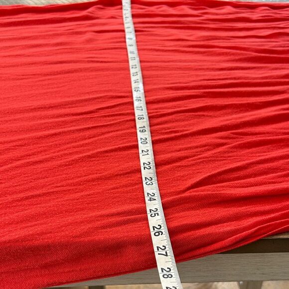 Red Orange Fringe Viscose Wrap Scarf 🧣 Made in India o - Picture 11 of 17